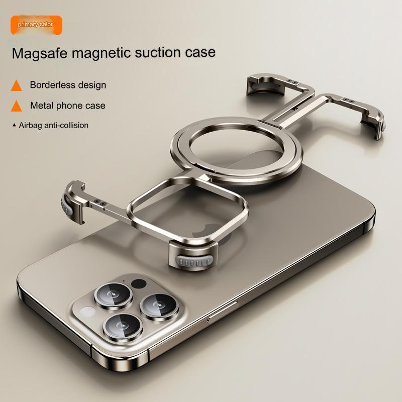 For iPhone 15 Pro Max 15 14 13 12 MagSafe Metal Case Heat Dissipation  Shockproof