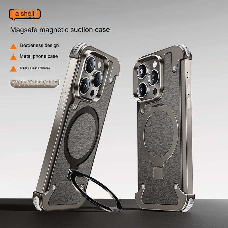 Magnetic Metal Bumper Case For iPhone 15 14 13 Pro Max Cover Magsafe Aluminum Frame Shockproof Cover For iPone 15 Pro Magsafing