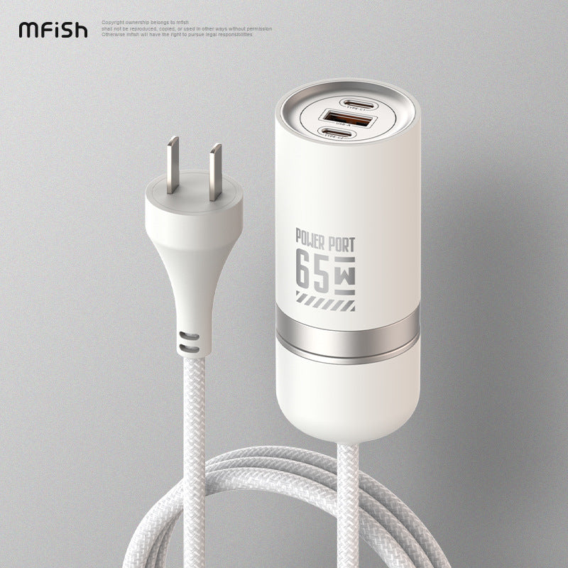 Heiyu Power Mushroom Charger 65W Fast Charging Gallium Nitride Pd Android Multi-port Mobile Phone Notebook Universal USB