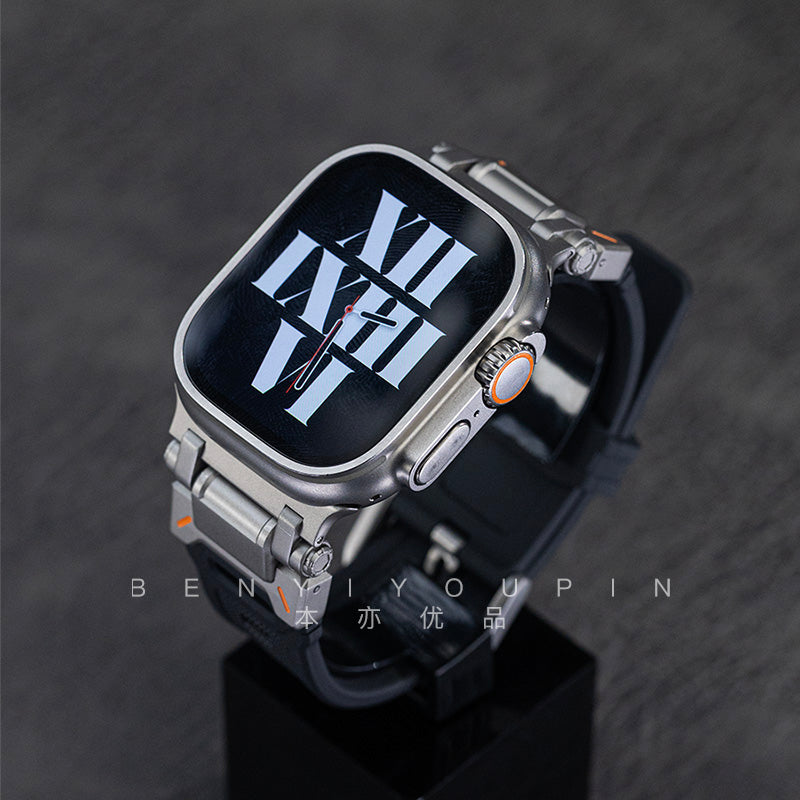 Mecha Style Suitable For Apple Watch Outdoor Liquid Silicone Strap Apple Watch Ultra 2