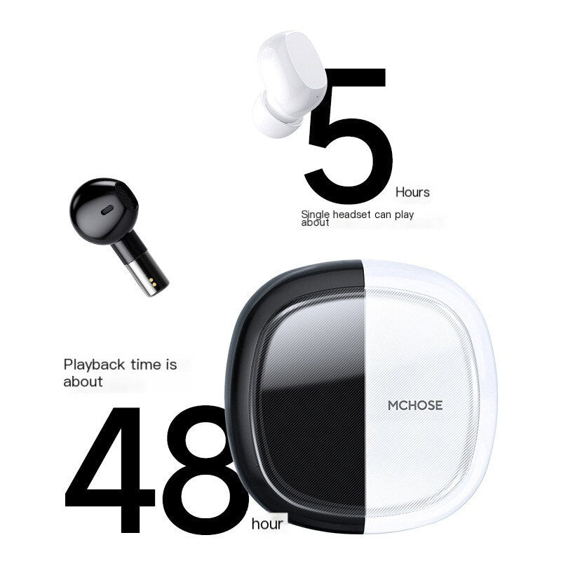 MCHOSE Maxcom BH288 Bluetooth Headsets Really Wireless Creative Panda Headphones Split Engine Room Magnetic Attraction Separable