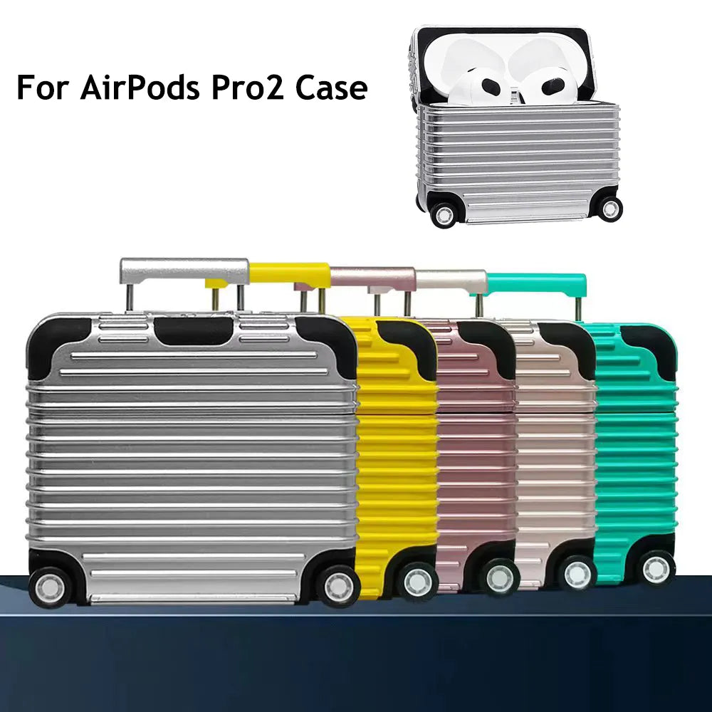 For AirPods Pro 2 3 1 Case Luggae Box Case for AirPods Pro2 Pro 2nd 3rd Air Pods Pro Cover Case Removable Hard Suitcase Funda