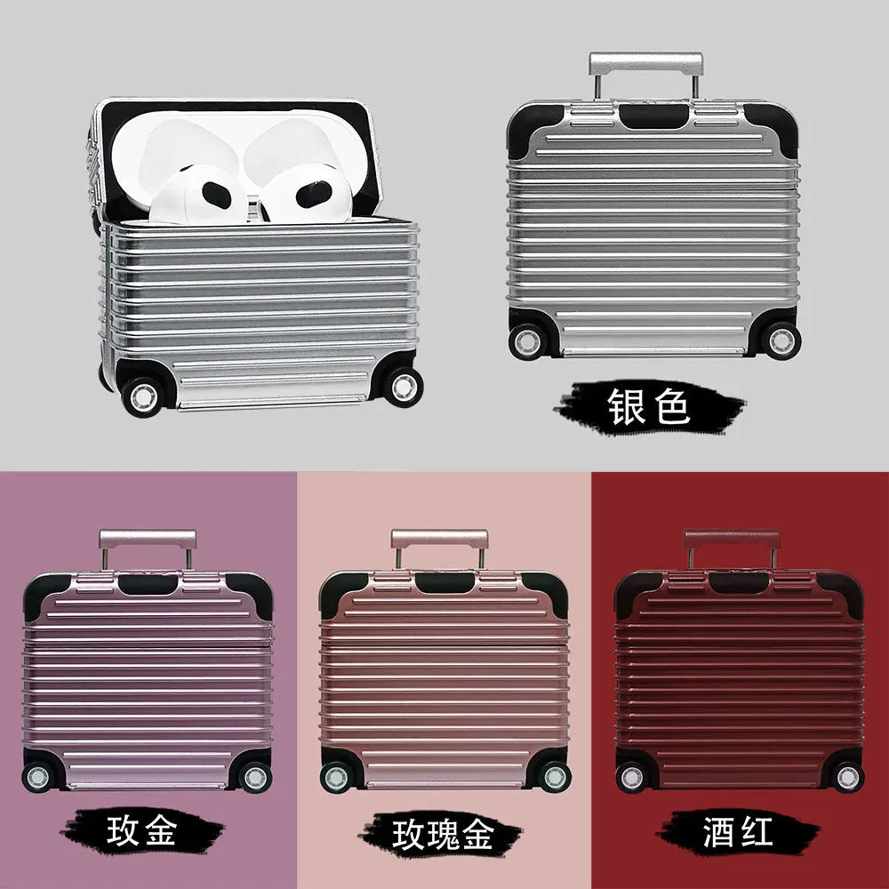For AirPods Pro 2 3 1 Case Luggae Box Case for AirPods Pro2 Pro 2nd 3rd Air Pods Pro Cover Case Removable Hard Suitcase Funda