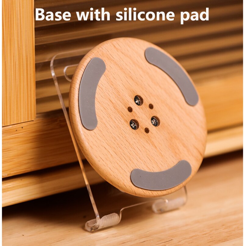 Foldable Tablet Mobile Phone Desktop Acrylic Stand For iPad iPhone Samsung Desk Holder Adjustable Wood Bracket Smartphone Stands