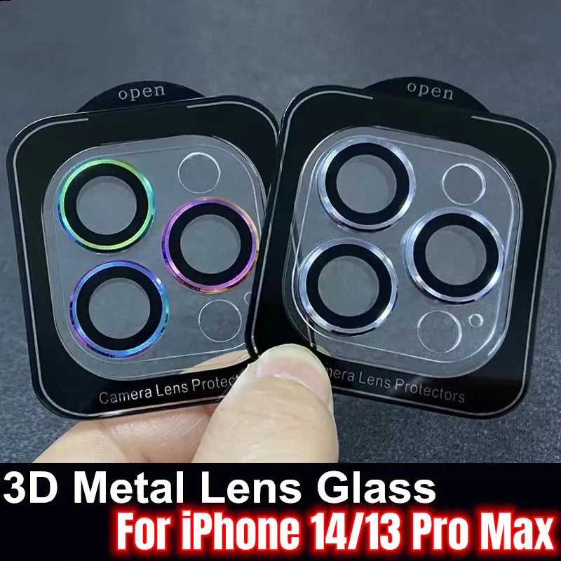 Camera Protector For iPhone 13 14 Pro Max Metal Lens Ring Glass Case For iPhone 14 Plus 13Pro Max 14pro max Lens Protective Cap