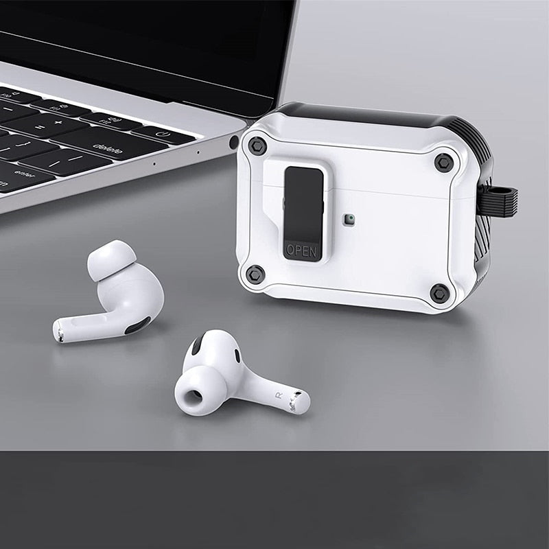Security Lock Cover for AirPods Pro 2 3 1 Case for AirPods Pro2 Pro 2nd Gen Case Shockproof Cover Air Pods Pro airpods3 Funda