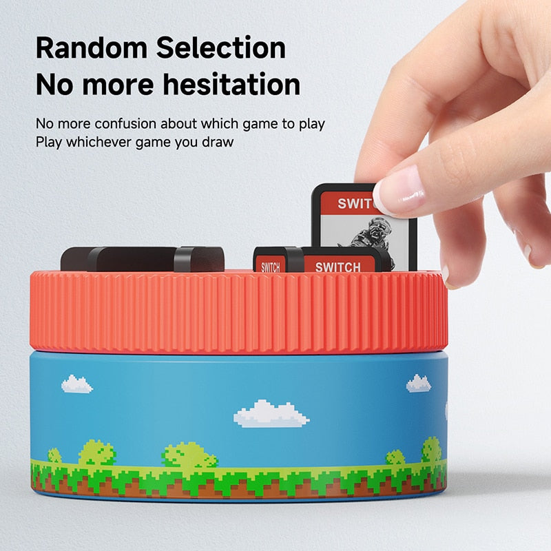 Switch Rotating Game Card Case with 10 Game Card Slots Creative NS Card Storage Box Holder for Nintendo Switch/Lite/OLED