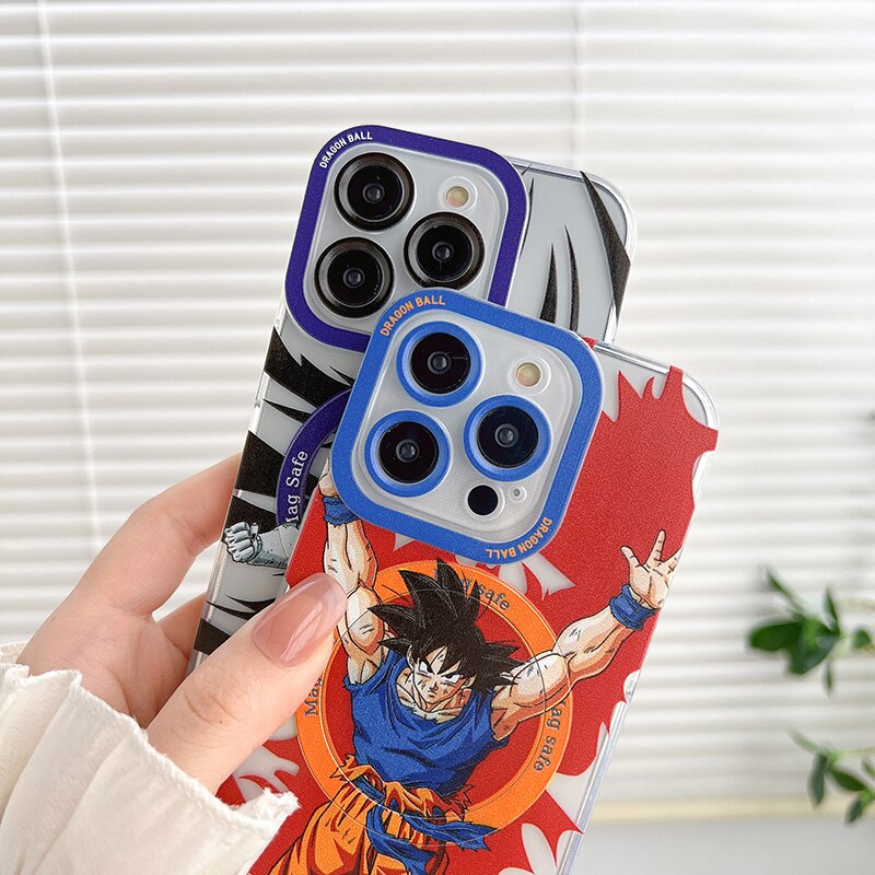 Dragons Balls Sons Gokus Kakarottos Magnetic Phone Cases For iPhone 14 13 12 11 Pro Max Plus Anime Soft Silicone Cover Gifts