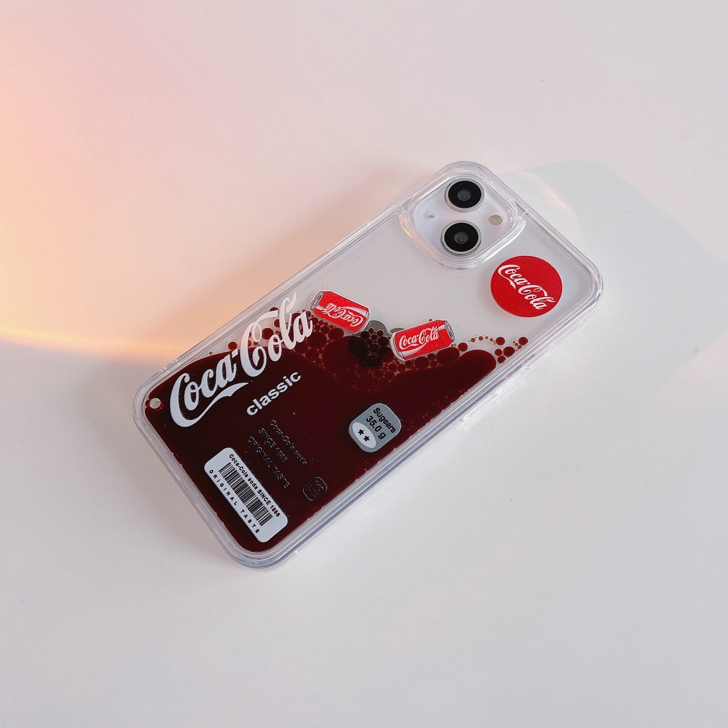 Fashion 3D quicksand cola pattern for iphone 14 14Pro 14Promax 13 13Pro 13Promax 12Pro 11 12 12promax Straight edged Case