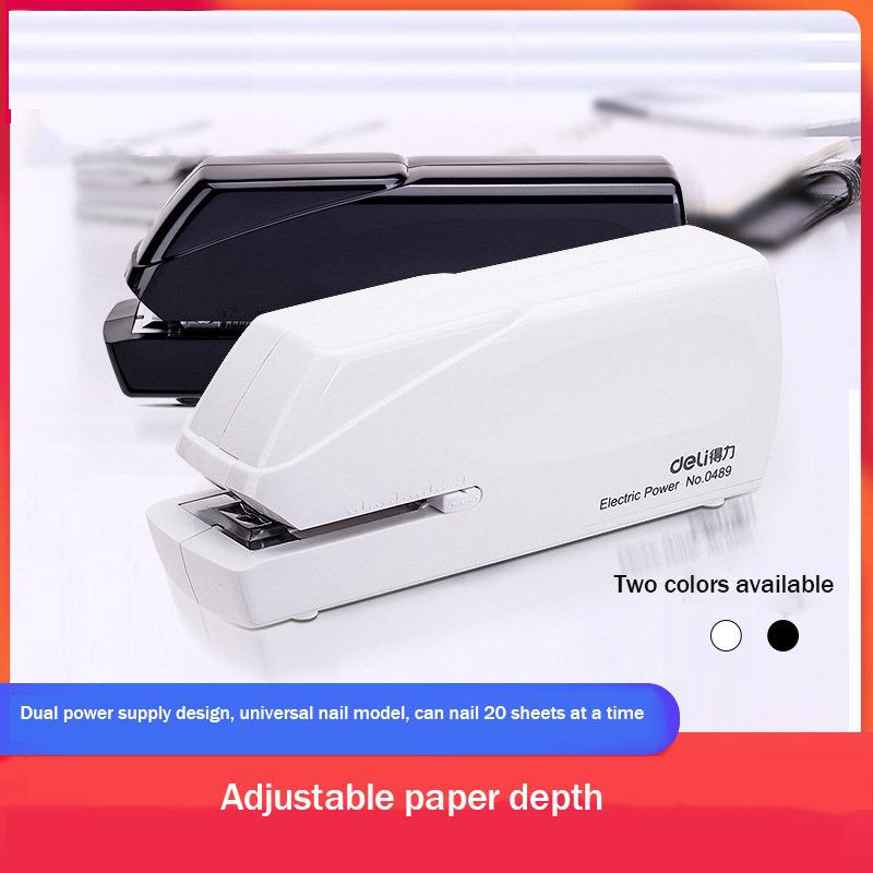 New Electric Stapler Book Sewer Cartoon Set Office Normal Supplies Stationery 20 Sheets School Paper Geometric Office Stapler