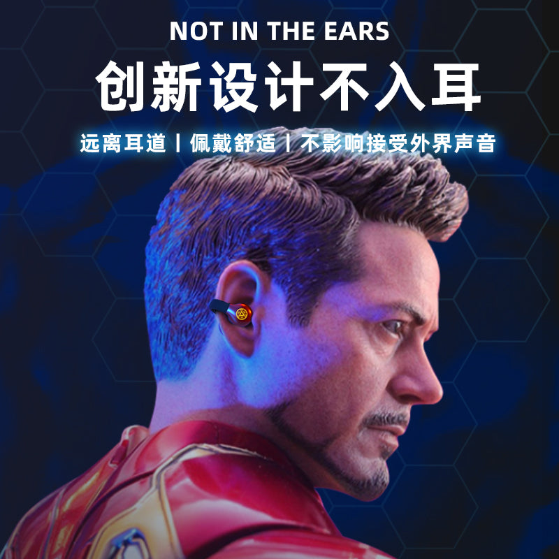 Disney Marvel Wireless Bluetooth Headphones Not In-Ear Clip-Ear Type Boys Running Sports Ultra-Long Standby New