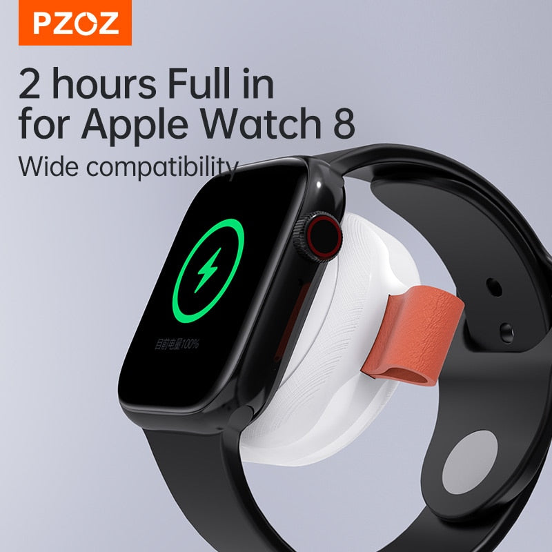 PZOZ Power Bank For iWatch Ultra 8 7 6 5 4 SE Mini Portable Wireless Charger Charging Powerbank Charger For Apple Watch Series 8