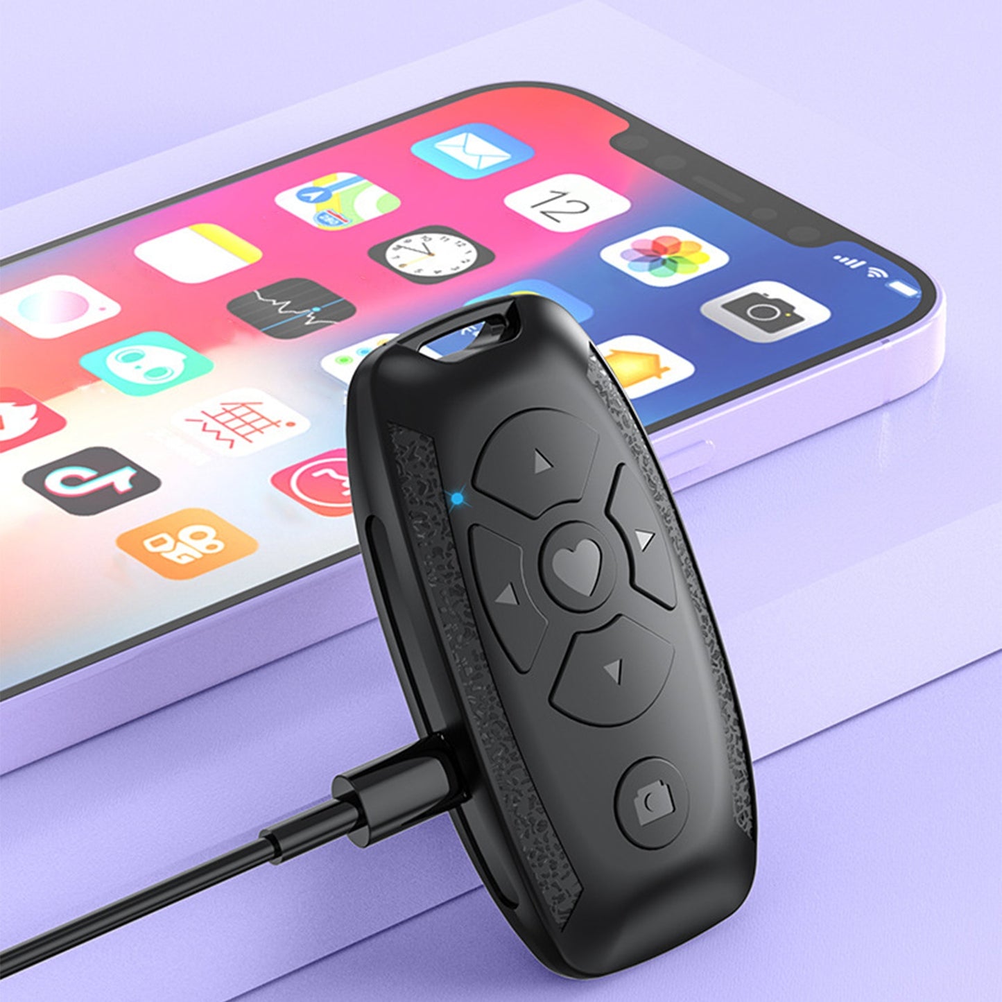 USB Mobile Phone Bluetooth Remote Control Wireless Camera Shutter Selfie Button Clicker 10-15M Sensing Range For Tik-Tok Live