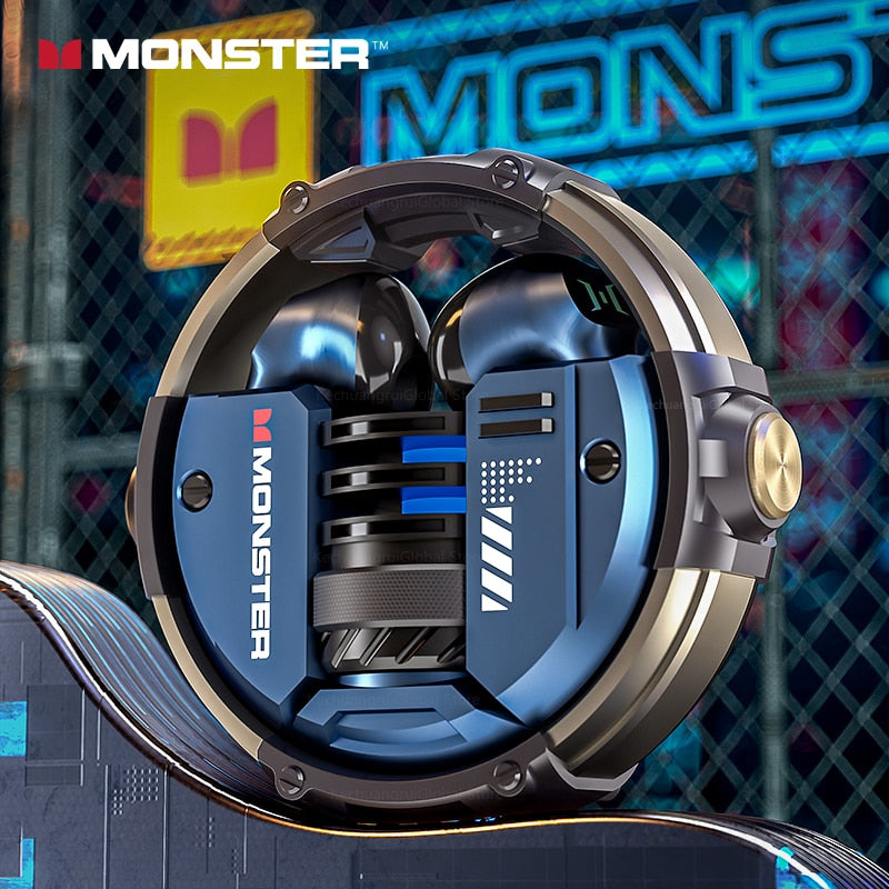 Monster XKT10 Bluetooth Earphones Wireless Headphones Gamer Headset Waterproof TWS Noise Reduction With Microphone Sports Earbud