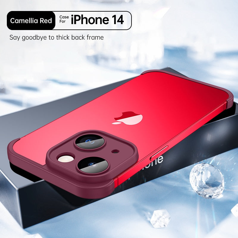 Luxury With Lens Protector Corner Pad Soft Silicone Case For iPhone 14 Pro Max Shockproof Phone Cover On iPhone 12 13 14