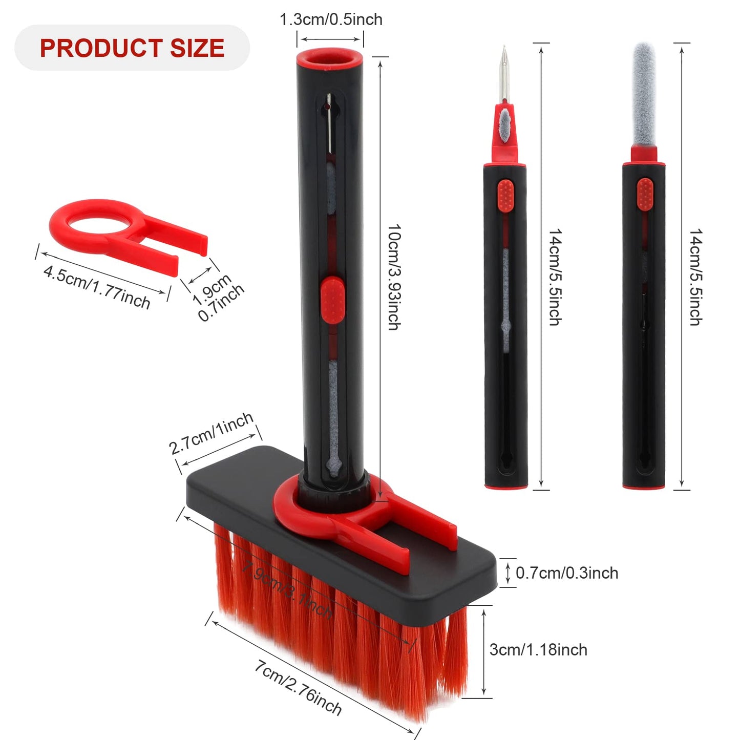5 in 1 Keyboard Cleaning Brush Kit Keycap Puller Earbuds Cleaner for Airpods Pro 1 2 3 Bluetooth Earphones Case Cleaning Tools