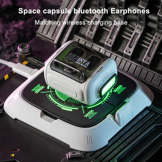Tws 2023 New Bluetooth Earphone Wireless Charging Earbuds Bluetooth Capsule Mecha Design Headset Desktop Phone Holder Headphones