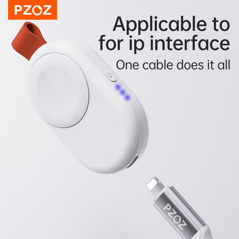 PZOZ Power Bank For iWatch Ultra 8 7 6 5 4 SE Mini Portable Wireless Charger Charging Powerbank Charger For Apple Watch Series 8